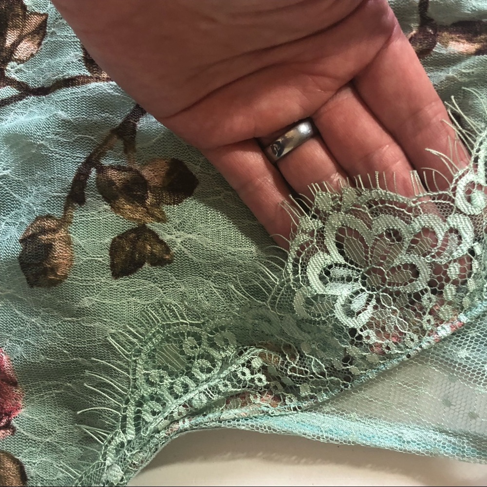Lace sheer floral airy tank top fairy core - Picture 5 of 14